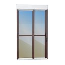 Ver imagem 3 de Porta de Correr em Alumínio com Persiana Manual 2 Folhas Vidro Reflex 220x200 Elite Brimak