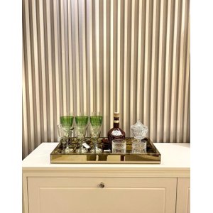Bandeja Grande Bronze Espelhada Luxo 60x35