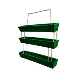 Kit 3 Vaso Jardim Vertical Horta Floreira 100cm Polietileno BGPLASTICOS V22100JV VINHO BORDO 021 - 11