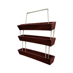 Kit 3 Vaso Jardim Vertical Horta Floreira 100cm Polietileno BGPLASTICOS V22100JV VINHO BORDO 021 - 20