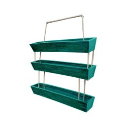 Kit 3 Vaso Jardim Vertical Horta Floreira 100cm Polietileno BGPLASTICOS V22100JV VINHO BORDO 021 - 17