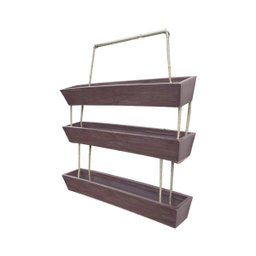 Kit 3 Vaso Jardim Vertical Horta Floreira 100cm Polietileno BGPLASTICOS V22100JV VINHO BORDO 021 - 19