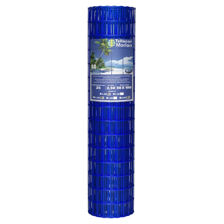 Tela Multiuso Revestida Pvc Tellacor 1,2x25m Morlan - Azul