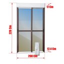 Ver mais imagens de Porta de Correr com Persiana integrada com Motor e Controle Remoto 2 Folhas Móveis 220 X 180 Elite com Fecho Automático Vidro Reflex Mix Brimak