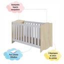 Ver imagem 7 de Berço Infantil 3 em 1 Sofa e Minicama C/ Regulagem de Altura Cor:carvalho Araguaia com Branco