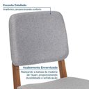 Ver imagem 4 de Kit 4 Cadeiras Madeira Maciça Estofada Linho Miriti CabeCasa MadeiraOriginals Cinza/Caramelo
