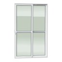 Ver imagem 3 de Porta de Correr 2 Folhas Moveis 210 X 200 Elite com Fechadura Tetra Vidro Liso