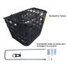 Cesta Grande C/tampa Plástico P/bike Aro 26 Nylon Preta Bike - 3