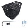 Cesta Grande C/tampa Plástico P/bike Aro 26 Nylon Preta Bike - 1