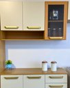 Ver imagem 6 de Kit Cozinha 6 Portas 2 Gavetas Nicho e Vidro Reflecta Adele Espresso Móveis /Cinamomo/Off White