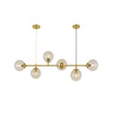Ver imagem 5 de Lustre Pendente Led Orion Dourado Moderno com 3 Cores de Luz Bivolt