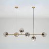 Lustre Pendente Led Orion Dourado Moderno com 3 Cores de Luz Bivolt - 4
