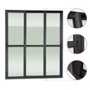 Ver imagem 2 de Porta de Correr 3 Folhas Moveis Sequenciais 210 x 240 Elite com Fecho Automático Vidro Liso Preto Brimak