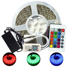 Fita Led 5050 Rgb Colorida 60leds/m Ip65 + Controladora e Controle Remoto Wifi + Fonte de Alimentaçã - 2