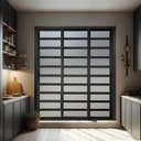 Ver imagem 1 de Porta de Correr com Travessas 3 Folhas Moveis Sequenciais 210 x 240 Elite com Fecho Automático Vidro