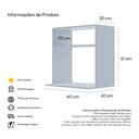 Ver imagem 5 de Suporte para Micro-ondas e Forno Nicho Suspenso Madeira Madeira