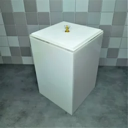 Lixeira Acrílico Premium 5,5 Litros Esconde Sacola Puxador Cristal - 3