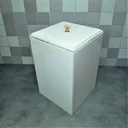 Ver imagem 3 de Lixeira Acrílico Premium 5,5 Litros Esconde Sacola Puxador Cristal
