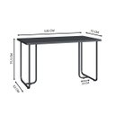 Ver imagem 2 de Conjunto Escritório Home Office 2 Peças Mesa e Gaveteiro Grafite/Preto