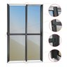 Porta de Correr 2 Folhas Moveis 210 X 200 Elite com Fechadura Tetra Vidro Reflex - 2