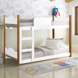 Beliche Infantil Branco com Amêndoa Encanto Gabrielli Móveis - Av - 1