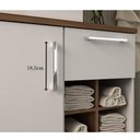 Ver imagem 5 de Balcão Gabinete Suspenso para Banheiro 70cm 01 Gaveta Veneza B06 Branco Nogal - Lyam Decor