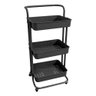 Organizador Carrinho Multiuso 3 Prateleiras Preto - Casambiente - 1