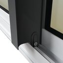 Ver imagem 6 de Porta de Correr 3 Folhas Moveis Sequenciais 210 x 240 Elite com Fecho Automático Vidro Reflex Preto/Mix Brimak