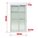 Ver mais imagens de Porta de Correr com Persiana integrada 2 Folhas Móveis 220 X 120 Elite com Fecho Automático Vidro Liso Brimak