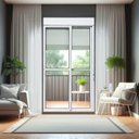 Ver imagem 1 de Porta de Correr com Persiana integrada 2 Folhas Móveis 220 X 120 Elite com Fecho Automático Vidro Liso Brimak