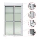 Ver imagem 2 de Porta de Correr com Persiana integrada 2 Folhas Móveis 220 X 120 Elite com Fecho Automático Vidro Liso Brimak