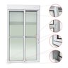 Porta de Correr com Persiana integrada 2 Folhas Móveis 220 X 150 Elite com Fecho Automático Vidro Liso Brimak - 2