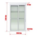 Ver mais imagens de Porta de Correr em Alumínio com Persiana Manual 2 Folhas Vidro incolor 220x200 Elite Brimak