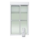 Ver imagem 3 de Porta de Correr em Alumínio com Persiana Motorizada 2 Folhas Vidro Incolor 220x150 Elite Brimak Branco