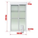 Ver mais imagens de Porta de Correr em Alumínio com Persiana Motorizada 2 Folhas Vidro Incolor 220x150 Elite Brimak Branco