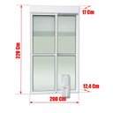 Ver mais imagens de Porta de Correr com Persiana integrada com Motor e Controle Remoto 2 Folhas Móveis 220 X 180 Elite com Fecho Automático Vidro Liso Brimak