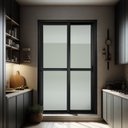 Ver imagem 1 de Porta de Correr 2 Folhas Moveis 210 X 120 Elite com Fechadura Tetra Vidro Liso