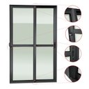 Ver imagem 2 de Porta de Correr 2 Folhas Moveis 210 X 120 Elite com Fechadura Tetra Vidro Liso