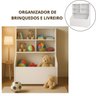 Estante Infantil Livreiro com Nichos e Baú Porta Brinquedos:branco - 2