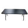 Mesa Maleta Preta Dobrável 1,80m - 1