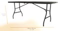 Ver imagem 3 de Mesa Maleta Preta Dobrável 1,80m
