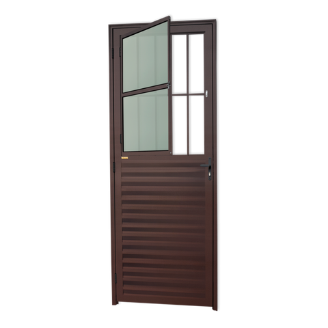 Porta de Sala Alumínio 80 D.L25 V.Boreal Marrom Corten Brimak