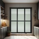 Ver imagem 1 de Porta de Correr 3 Folhas Moveis Sequenciais 210 x 120 Elite com Fechadura Tetra Vidro Liso Preto Brimak