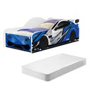 Ver imagem 1 de Cama Carro Solteiro Azul Full com Colchão