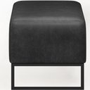 Ver imagem 7 de Puff Decorativo Sala de Estar Cléo W01 Base De Ferro 90 cm Couríssimo Preto - Lyam Decor