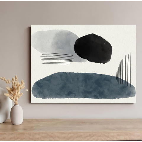Quadro Decorativo Minimalista Neutro Abstrato Elegante