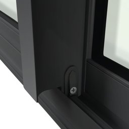 Porta de Correr com Travessas 4 Folhas Moveis 210 X 200 Elite com Fechadura Tetra Vidro Liso - 7