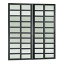 Ver imagem 3 de Porta de Correr com Travessas 4 Folhas Moveis 210 x 240 Elite com Fechadura Tetra Vidro Liso Preto Brimak
