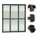 Ver imagem 2 de Porta de Correr 3 Folhas Moveis Sequenciais 210 x 120 Elite com Fecho Automático Vidro Liso Preto Brimak
