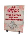 Ver imagem 4 de Porta Retrato Azulejo Presente Dias Das Mães Flores Rosas Exclusivo 1 5 X 20 Cm Coleção Tea & Amor a